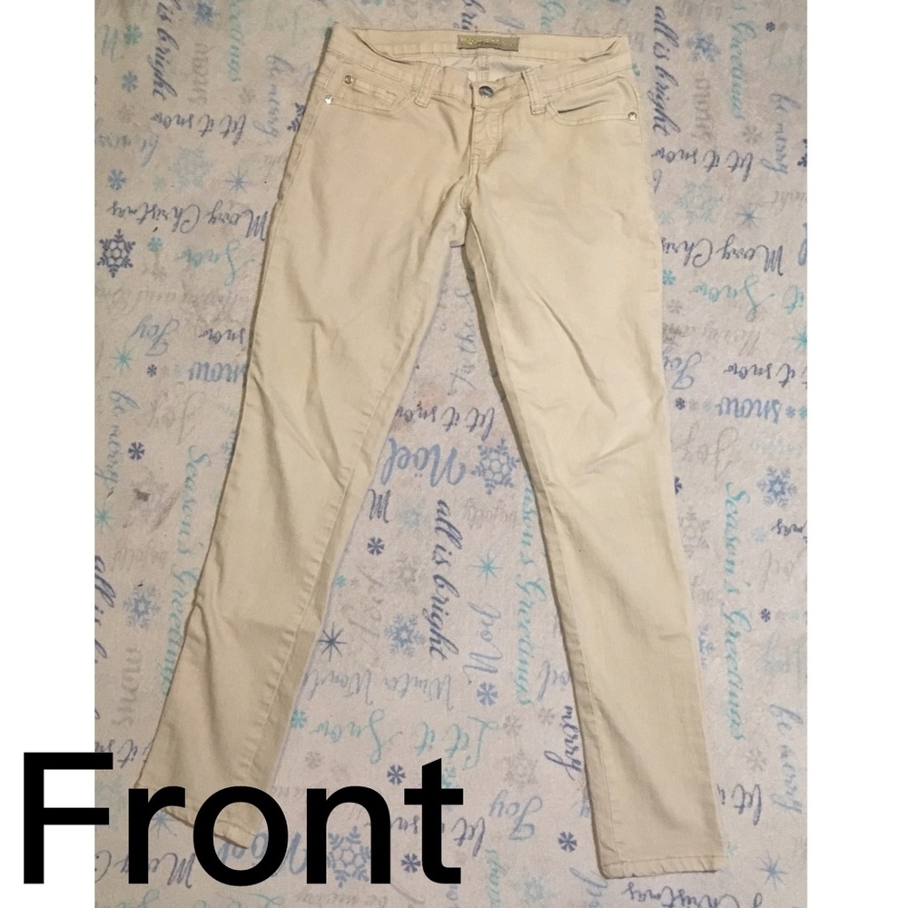 Tan skinny jeans